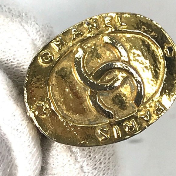 CHANEL vintage CC CC Mark Accessories Earrings Metal Gold - Picture 12 of 15